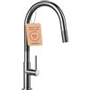 SCHOCK|Miscelatore Cucina TALIA Con Doccia Estraibile, Rubinetto Canna Alta, Schock Saving 90°, Rotazione canna 360°, Acciao Inox Massiccio, Abbinabile ai lavelli.