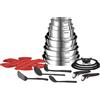 Tefal Ingenio L897SM74, Set misto, Acciaio inox, Acciaio inox, Titanio, Nero, Bakelite