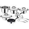 Lagostina Pratica, acciaio inox, acciaio inox, acciaio inox, nero, silicone, acciaio inox