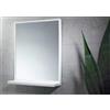 Gedy Specchio da bagno rettangolare con ripiano 45x60 cm Bianco