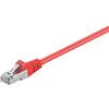 Goobay 10X Goobay 50151 Cavo patch CAT 5e, F/UTP, rosso, 1 m - miscela di rame CCA