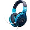 Qubick Cuffie Gaming Blu e Azzurro Napoli Waves Cablate Leggere Finitura Lucida