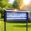 Glamvibe Salon Zapper solare per insetti all'aperto, 30 W, grande, antizanzare elettrico, impermeabile e portatile, trappola per insetti volante ricaricabile per patio, cortile, giardino, casa, campeggio, nero
