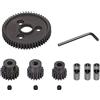 GLOBACT Rc Acciaio Metallo 54T 32P Ingranaggio con 15T/17T/19T Pignoni Gear Set Sostituire 3956 per Traxxas Slash 4x4 4WD/2WD/VXL Rally/Stampede 4x4 VXL/Summit/E-REVO/T-Maxx/Rustler 4X4 VXL
