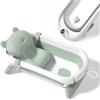SUPERBE BEBE Bagnetto per bambini pieghevole con cuscino da bagno/Vaschetta bagno neonato XL con termometro per il controllo della temperatura dell'acqua/Dalla nascita ai 2 anni / 5 palline di plastica