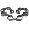 BODYMATE Cintura non elastica per yoga e stretching, con 10 passanti, in cotone intrecciato fisso (190 cm), senza elasticità