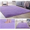 ZJXSNEH Soffice Area Tappeto Peluche Tappeto Decor Coperta Grande Morbido Gradiente Tappeto Tie Dye Pelliccia Tappetino Confortevole Per Bambini Soggiorno Camera Da Letto Addensato viola 160x200cm