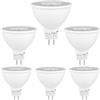 IuulFex Confezione da 6 lampadine LED MR16 GU5.3, 12 V, 5 W (equivalente a 50 W alogena), attacco a due pin, 550 lm, 6000 K, luce bianca fredda, angolo di diffusione di 38°, per corridoio, faretto a soffitto