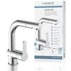 SCHÜTTE Rubinetto da bagno SCHÜTTE 79710 LONDON, miscelatore per lavabo con doccetta estraibile, doccia per capelli, ideale per lavare i capelli, miscelatore monocomando con scarico a scomparsa in cromo