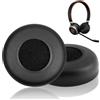 AXFEE Cuscinetti Auricolari di Ricambio per Jabra Evolve 20、20se、30、30II、40、65、65+, Cuscinetti Auricolari in Pelle Proteica, Schiuma ad alta Densità per I'isolamento dal Rumore - Nero