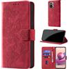 CaseGla Cover per Xiaomi Redmi Note 10 4G / Note 10s, Rosso | Blocco RFID, Portafoglio Pelle PU, Flip Libro, Porta Carte, Magnetica Libretto, Antiurto Protezione Completa