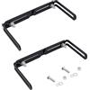 QoTang 2 pezzi staffa di montaggio universale regolabile per CB/Ham Radio & Scanners - supporto CB Radio in acciaio, larghezza regolabile da 4,4 a 16 cm