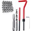 Zohino Kit di riparazione filettatura, 30 pezzi, filettatura M6 x 1,0 mm, filettatura metrica a righe, riparazione maschio a mano, kit di attrezzi manuali, inserto Helicoil, kit di ripristino della