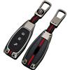 Otai Portachiavi Flip per auto in lega di zinco Coperchio Portachiavi per Ford Fiesta Mondeo 3 4 5 MK3 MK4 MK5 Focus 3 4 (Opaco, 3 Pulsanti)