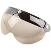 Maqulae Visiera Universale per Casco a 3 Scatti, Visiera per Caschi da Moto retrò, Mezza Faccia con Protezione Solare Antivento per Casco da Moto (Marrone)
