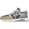 w6yz Yak-M. Suede/Nylon/Triangle Sole Taupe-Navy-Celeste