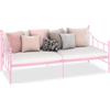 vidaXL Struttura del letto da giorno in metallo rosa 90×200 cm