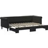 vidaXL Divano letto estraibile nero 80x200 cm Velluto