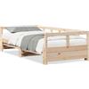 vidaXL Letto da giorno senza materasso 90x190 cm in legno di pino massiccio
