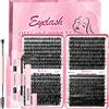 Unbekannt Kit per extension ciglia Qiveaory, set fai da te da 720 ciglia singole, Premium Eyelash Beauty