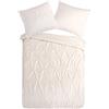 Muller Textil Pure Bettbezug "cuciture a pieghe" - Silber - (240x200/220 cm) - Mikrofaser