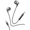 cool&move COOL Accesorios 8434847070889, Cavo, Chiamate/musica, 20 - 25000 Hz, Auricolari con microfono, Nero, Argento