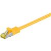 Goobay 10X Goobay 91611 Cavo patch RJ45 CAT 6A S/FTP (PiMF), 500 MHz con cavo CAT 7 grezzo, giallo, 3 m - LSZH senza alogeni, rame, spina RJ45 (CAT 6A)