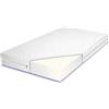 BDW Materasso in schiuma BDW, bifacciale, rivestimento, anallergico, bianco, 160x80