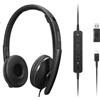 Lenovo Cuffie Stereo Sovraurali con Microfono USB-C/A 4XD1M39029 per PC