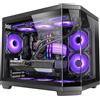 Mars Gaming MC-3TCOREM, Mini Tower, PC, Nero, Micro ATX, Mini-ITX, Metallo, Vetro temperato, Gaming