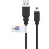 Goobay 10x Goobay 93902 Cavo USB 2.0 Hi-Speed con USB, nero, 1,8 m - Spina USB 2.0 (tipo A) > mini spina USB 2.0 (tipo B, 5 pin)