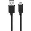 Goobay 310x Goobay 93922 Cavo USB 2.0 Hi-Speed, nero, 0,6 m - Connettore USB 2.0 (tipo A) > Connettore USB 2.0 micro (tipo B)