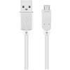 Goobay 310x Goobay 96192 Cavo USB 2.0 Hi-Speed, bianco, 0,6 m - Connettore USB 2.0 (tipo A) > Connettore USB 2.0 micro (tipo B)