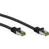 Goobay 18x Goobay 61100 Cavo patch RJ45 con cavo CAT 8.1 S/FTP grezzo, nero, 20 m - conduttore in rame, guaina LSZH senza alogeni, spina RJ45 (CAT 6A)