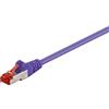 Goobay 260x Goobay 93342 Cavo patch CAT 6, S/FTP (PiMF), viola, 0,25 m - conduttore in rame (CU), guaina senza alogeni (LSZH)