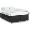 vidaXL Struttura letto senza materasso nero pieno in pelle artificiale