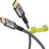 Goobay 12x Goobay 65267 Cavo DisplayPort™ serie Plus 1.4, 32,4 Gbit/s, 5 m, nero-argento - 8K/60Hz DSC
