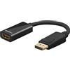 Goobay 250x Goobay 75269 Cavo adattatore standard da DisplayPort™ a HDMI™, 4K/60Hz, nero, 0,1 m - spina DisplayPort™ > presa HDMI™ (tipo A)