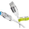 Goobay 20x Goobay 74383 Cavo Ethernet da USB-A 3.0 a RJ45, sottile, 10 m, 10 m, bianco - collega router, modem o switch di rete alla porta USB-A di un laptop, tablet o smartphone