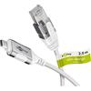 Goobay 50x Goobay 74387 Cavo Ethernet da USB-C™ 3.1 a RJ45, Slim, 2 m, 2 m, bianco - collega router, modem o switch di rete alla porta USB-C™ di un laptop, tablet o smartphone