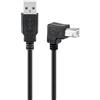 Goobay 10x Goobay 93017 Cavo USB 2.0 Hi-Speed 90°, nero, 1 m - spina USB 2.0 (tipo A) > spina USB 2.0 (tipo B)