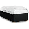 vidaXL Struttura letto senza materasso, nero, tessuto singolo