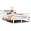 vidaXL Letto a mensola senza materasso bianco 160x200cm in legno di pino massiccio