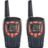 Cobra set di 2 stazioni walkie-talkie Cobra AM855, portata fino a 10 km, 16 canali e 121 codici privati, design robusto, impermeabile (IPX2), torcia LED, stazione di ricarica, 6 batterie ricaricabili