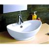 KARAG Lavabo ovale in Vetroceramica MISSASSA 59x39x21 cm KARAG