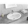 KARAG Lavabo da incasso ovale RAVELO senza foro 56,5x48x20 cm KARAG