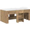 vidaXL Letto a castello per bambini, marca vidaXL, in legno effetto noce, dimensioni 163 x 101,1 x 68,5 cm