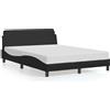 vidaXL Struttura letto Dover Nero 135x190 cm in ecopelle