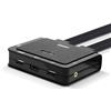 LINDY FRANCE Switch KVM 2 porte HDMI 18G, USB Type C, USB 2.0 & Audio con cavi HDMI 18G, USB