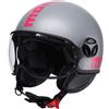 Momo design Casco Moto Jet Momo Design FGTR CLASSIC Grigio Opaco Fucsia